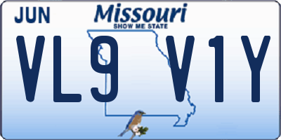MO license plate VL9V1Y