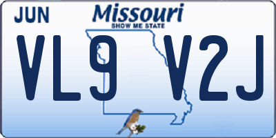 MO license plate VL9V2J