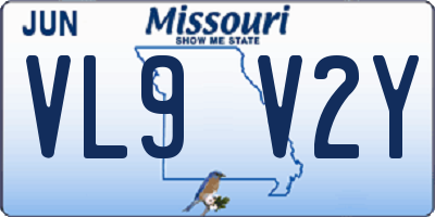 MO license plate VL9V2Y