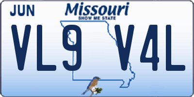 MO license plate VL9V4L