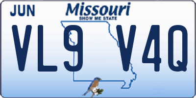 MO license plate VL9V4Q