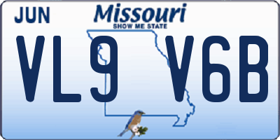 MO license plate VL9V6B