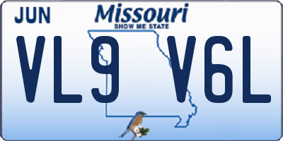 MO license plate VL9V6L