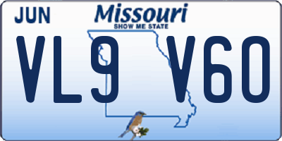 MO license plate VL9V6O