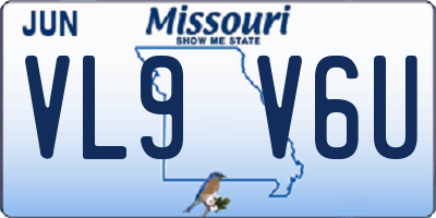 MO license plate VL9V6U