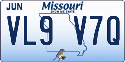 MO license plate VL9V7Q