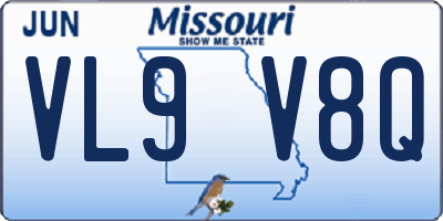 MO license plate VL9V8Q