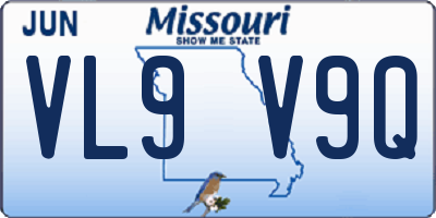MO license plate VL9V9Q