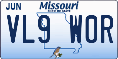 MO license plate VL9W0R