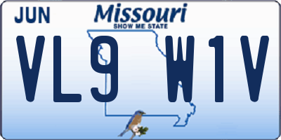 MO license plate VL9W1V