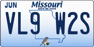 MO license plate VL9W2S