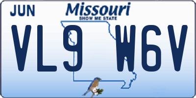 MO license plate VL9W6V