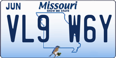 MO license plate VL9W6Y