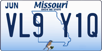 MO license plate VL9Y1Q