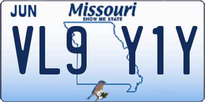 MO license plate VL9Y1Y