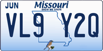 MO license plate VL9Y2Q