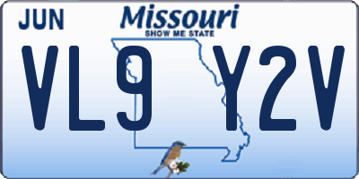 MO license plate VL9Y2V