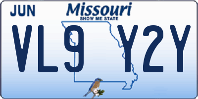 MO license plate VL9Y2Y