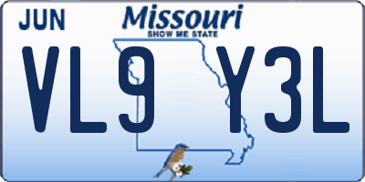 MO license plate VL9Y3L
