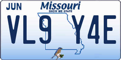 MO license plate VL9Y4E