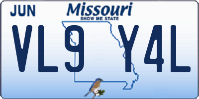 MO license plate VL9Y4L