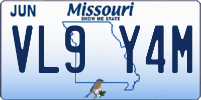 MO license plate VL9Y4M