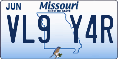 MO license plate VL9Y4R