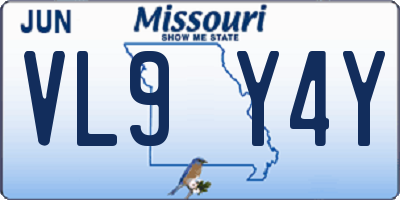 MO license plate VL9Y4Y