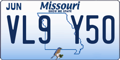 MO license plate VL9Y5O