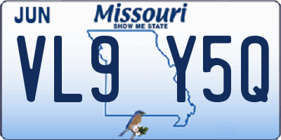 MO license plate VL9Y5Q