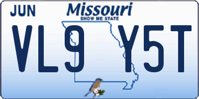 MO license plate VL9Y5T