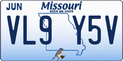 MO license plate VL9Y5V