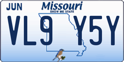 MO license plate VL9Y5Y