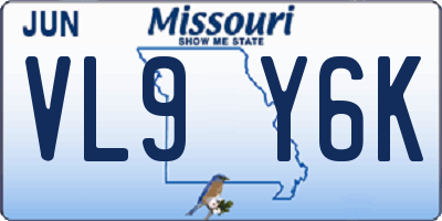 MO license plate VL9Y6K