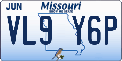MO license plate VL9Y6P