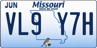 MO license plate VL9Y7H