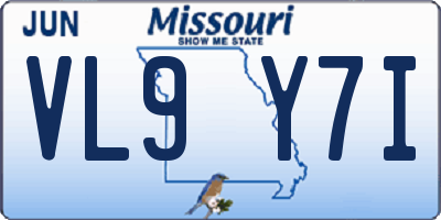 MO license plate VL9Y7I