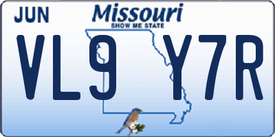 MO license plate VL9Y7R