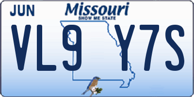 MO license plate VL9Y7S