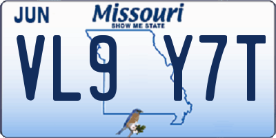 MO license plate VL9Y7T