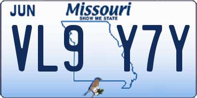 MO license plate VL9Y7Y