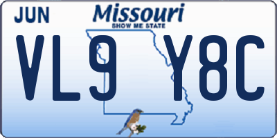 MO license plate VL9Y8C
