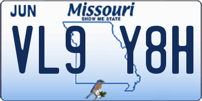 MO license plate VL9Y8H