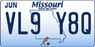 MO license plate VL9Y8Q