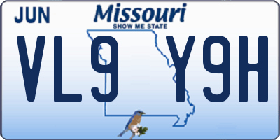 MO license plate VL9Y9H