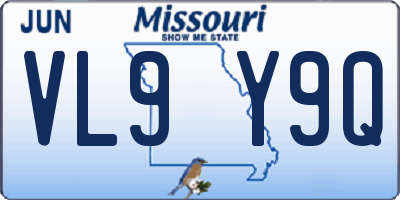MO license plate VL9Y9Q