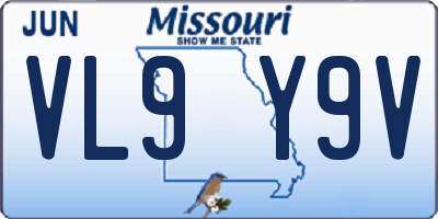 MO license plate VL9Y9V