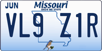 MO license plate VL9Z1R