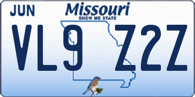 MO license plate VL9Z2Z