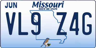 MO license plate VL9Z4G